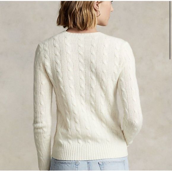 Ralph Lauren Cream Cable Knit Sweater - Picture 2 of 12